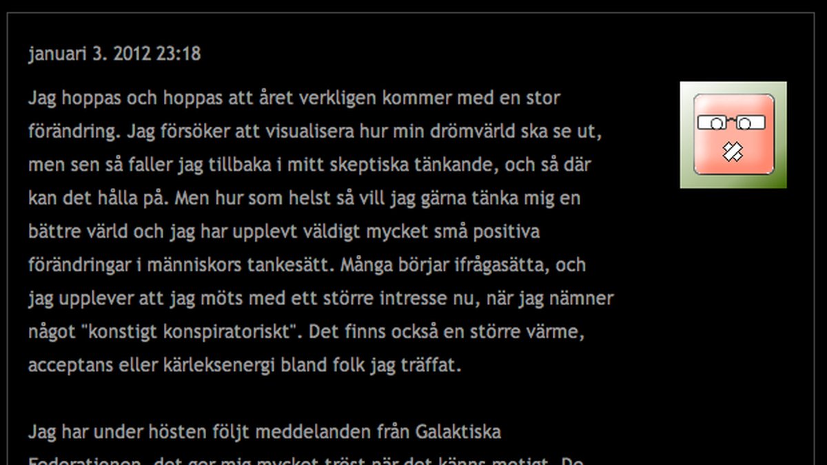"Pernilla Hagbergs" andra kommentar på Klar Sikt
